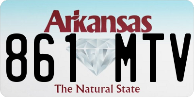 AR license plate 861MTV
