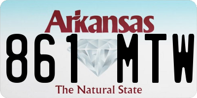 AR license plate 861MTW