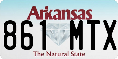 AR license plate 861MTX