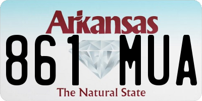 AR license plate 861MUA