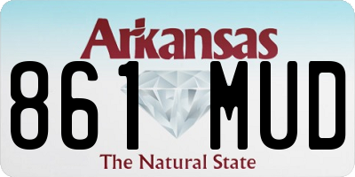 AR license plate 861MUD