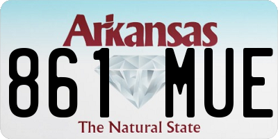 AR license plate 861MUE