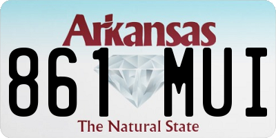 AR license plate 861MUI