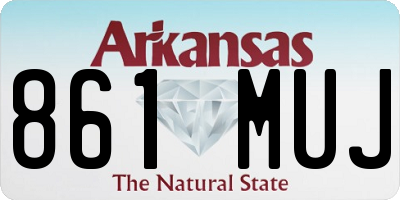 AR license plate 861MUJ