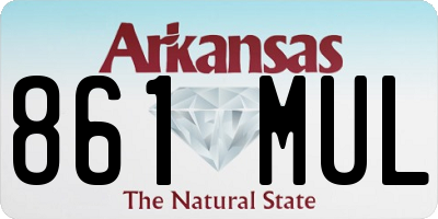 AR license plate 861MUL