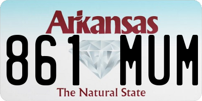 AR license plate 861MUM