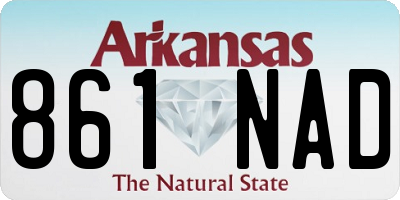 AR license plate 861NAD
