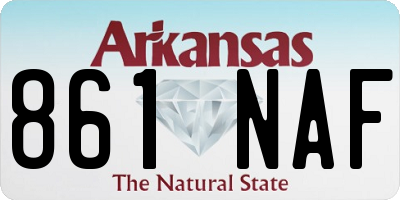 AR license plate 861NAF