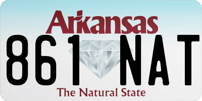 AR license plate 861NAT