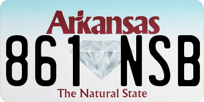 AR license plate 861NSB