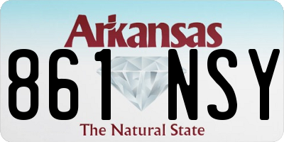 AR license plate 861NSY