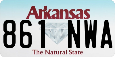 AR license plate 861NWA