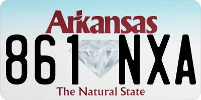 AR license plate 861NXA