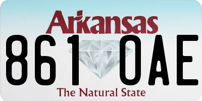 AR license plate 861OAE