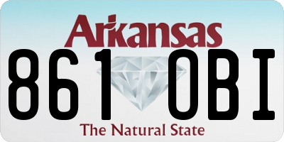 AR license plate 861OBI