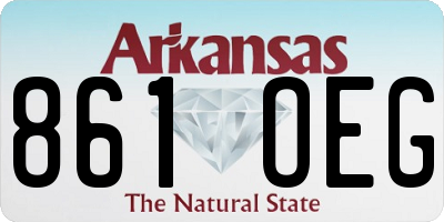 AR license plate 861OEG