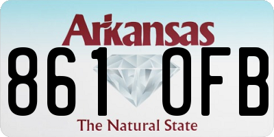 AR license plate 861OFB