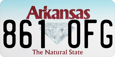 AR license plate 861OFG