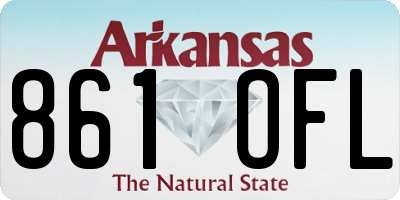 AR license plate 861OFL