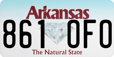 AR license plate 861OFO
