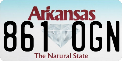 AR license plate 861OGN