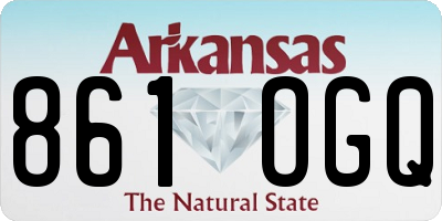 AR license plate 861OGQ