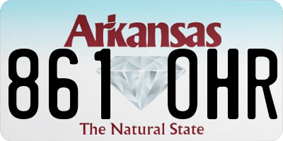 AR license plate 861OHR