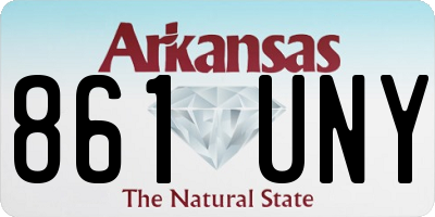 AR license plate 861UNY