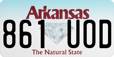 AR license plate 861UOD