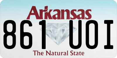 AR license plate 861UOI