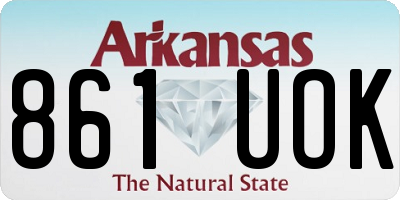 AR license plate 861UOK