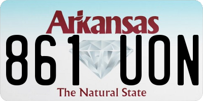 AR license plate 861UON