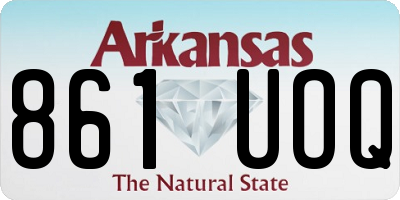 AR license plate 861UOQ