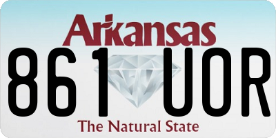 AR license plate 861UOR