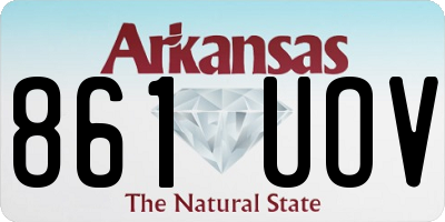 AR license plate 861UOV