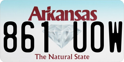 AR license plate 861UOW