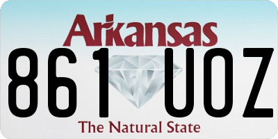 AR license plate 861UOZ