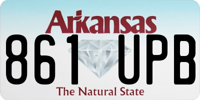 AR license plate 861UPB