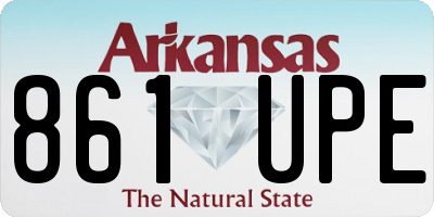 AR license plate 861UPE