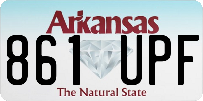 AR license plate 861UPF