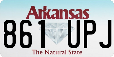 AR license plate 861UPJ