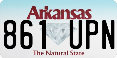 AR license plate 861UPN