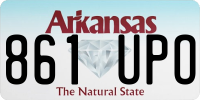 AR license plate 861UPO