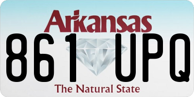 AR license plate 861UPQ