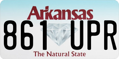 AR license plate 861UPR