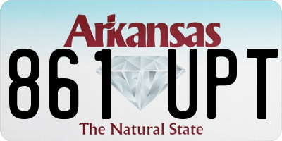 AR license plate 861UPT