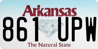 AR license plate 861UPW