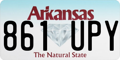 AR license plate 861UPY