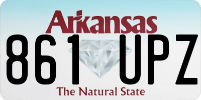 AR license plate 861UPZ