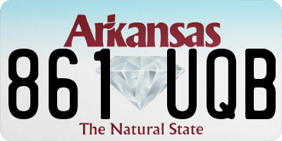 AR license plate 861UQB